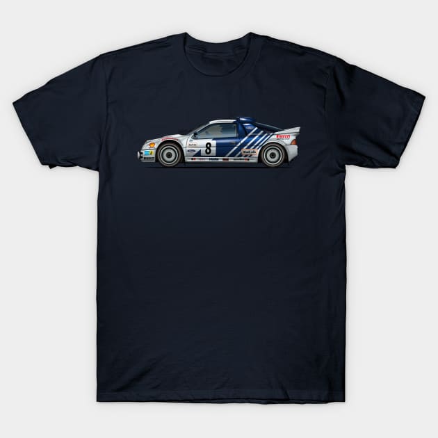 Ford RS200 Group B - Artwork T-Shirt by Mario Ramos Rally Art